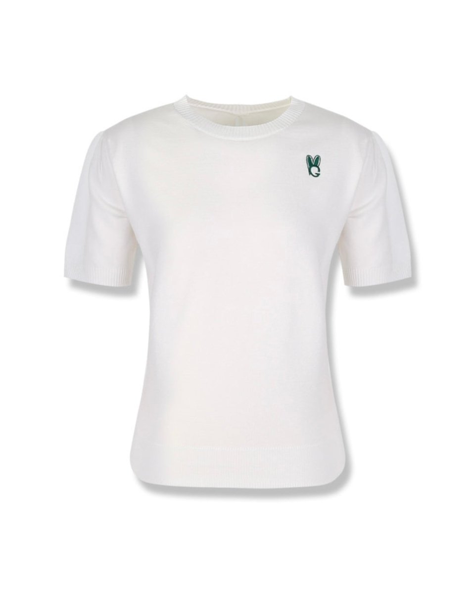 バックリボン 半袖ニットトップス　CH1014 - Chamule