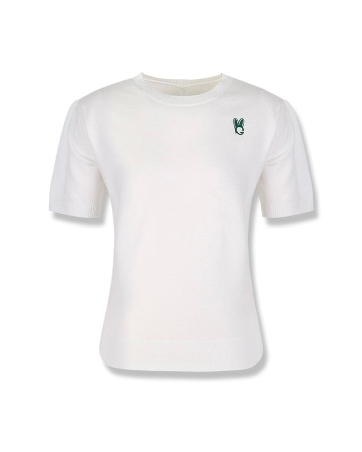 バックリボン 半袖ニットトップス　CH1014 - Chamule