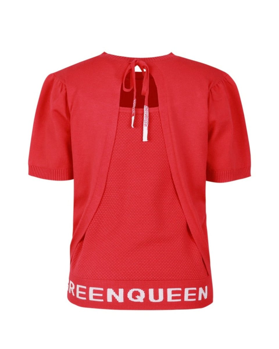 バックリボン 半袖ニットトップス　CH1014 - Chamule