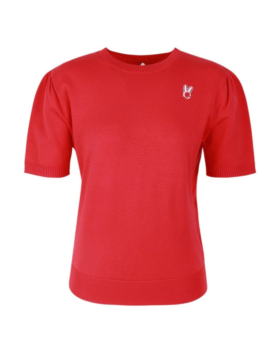 バックリボン 半袖ニットトップス　CH1014 - Chamule