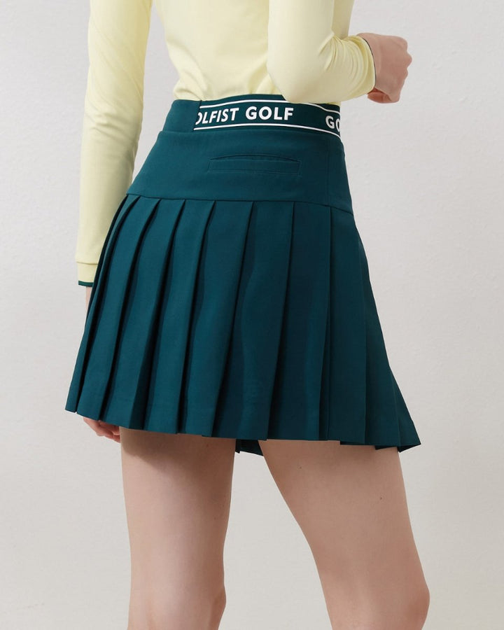 長袖ハーフジップトップス＆プリーツスカート ゴルフウェア【上下別売り・セットアップ可能】CH1035 - Chamule