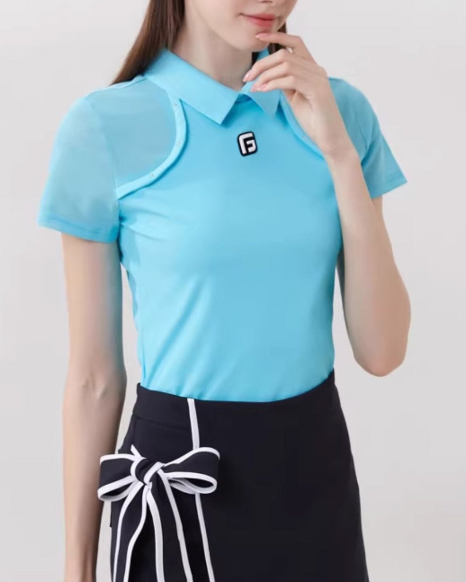 スリムフィット半袖トップス＆リボンラップスカート【セットアップ可】　CH1038 - Chamule