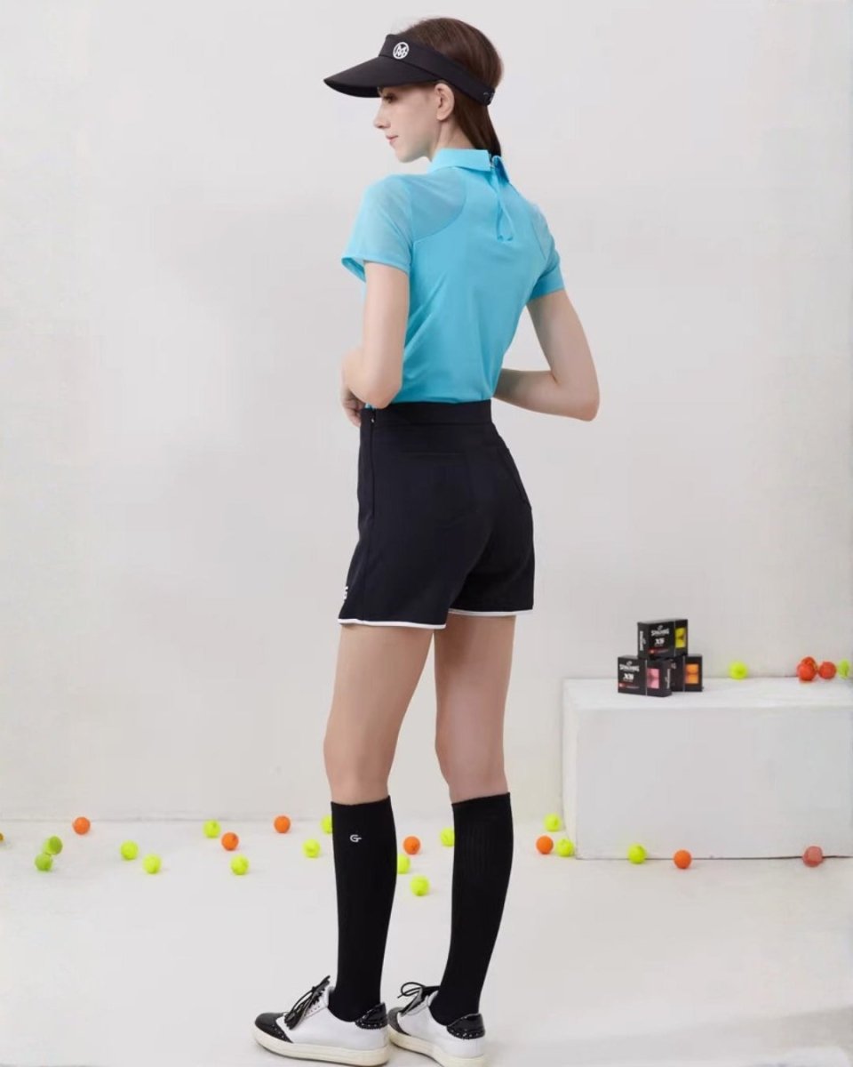 スリムフィット半袖トップス＆リボンラップスカート【セットアップ可】　CH1038 - Chamule