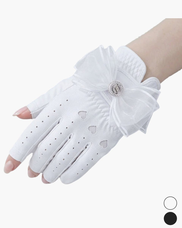 レースリボンデザイン ゴルフグローブ　CH1039 - Chamule