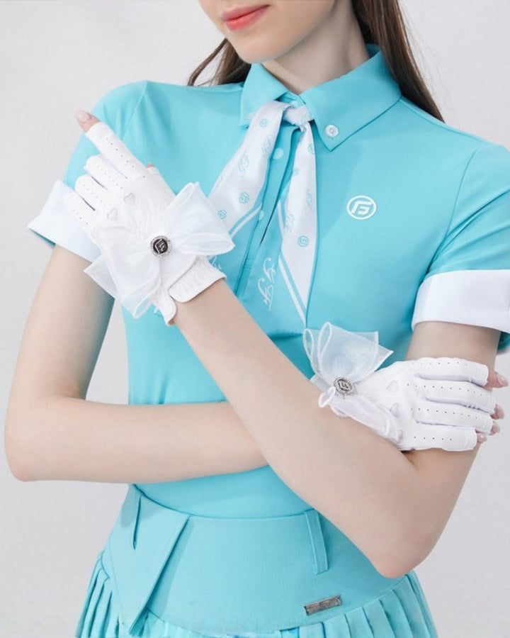 レースリボンデザイン ゴルフグローブ　CH1039 - Chamule