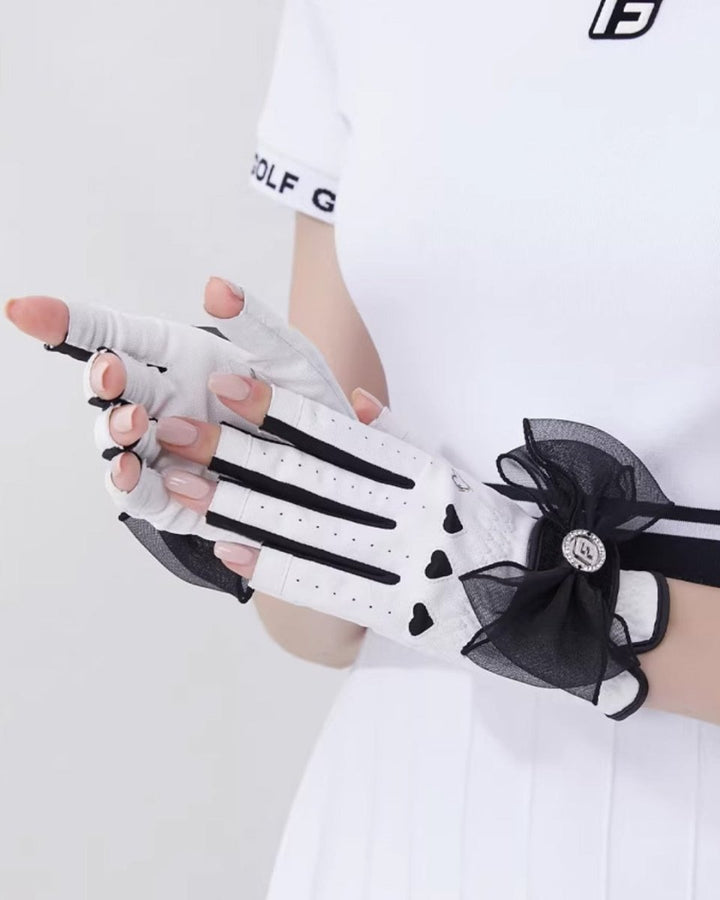 レースリボンデザイン ゴルフグローブ　CH1039 - Chamule