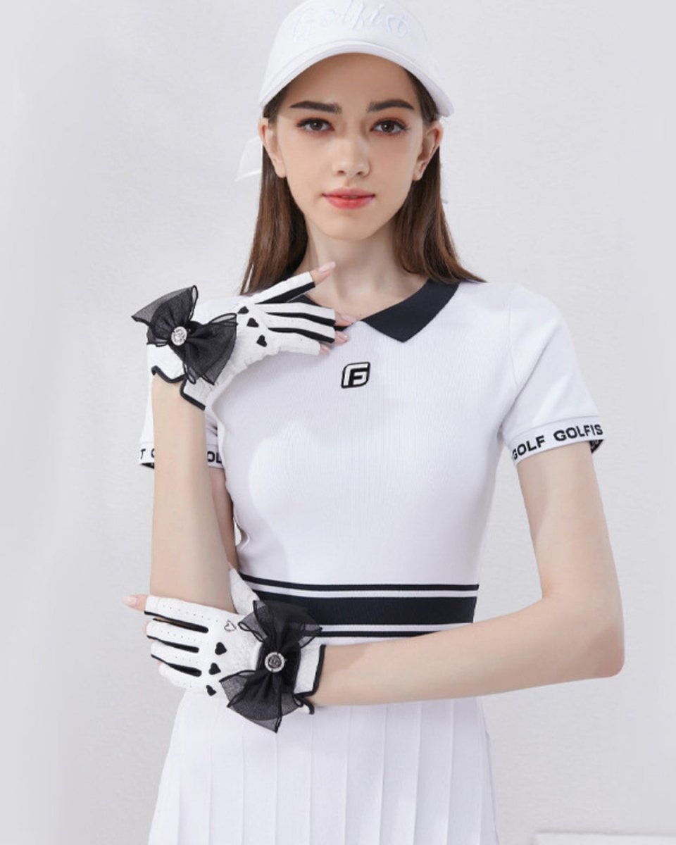 レースリボンデザイン ゴルフグローブ　CH1039 - Chamule