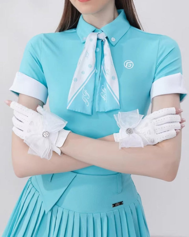 レースリボンデザイン ゴルフグローブ　CH1039 - Chamule