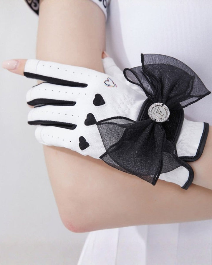 レースリボンデザイン ゴルフグローブ　CH1039 - Chamule