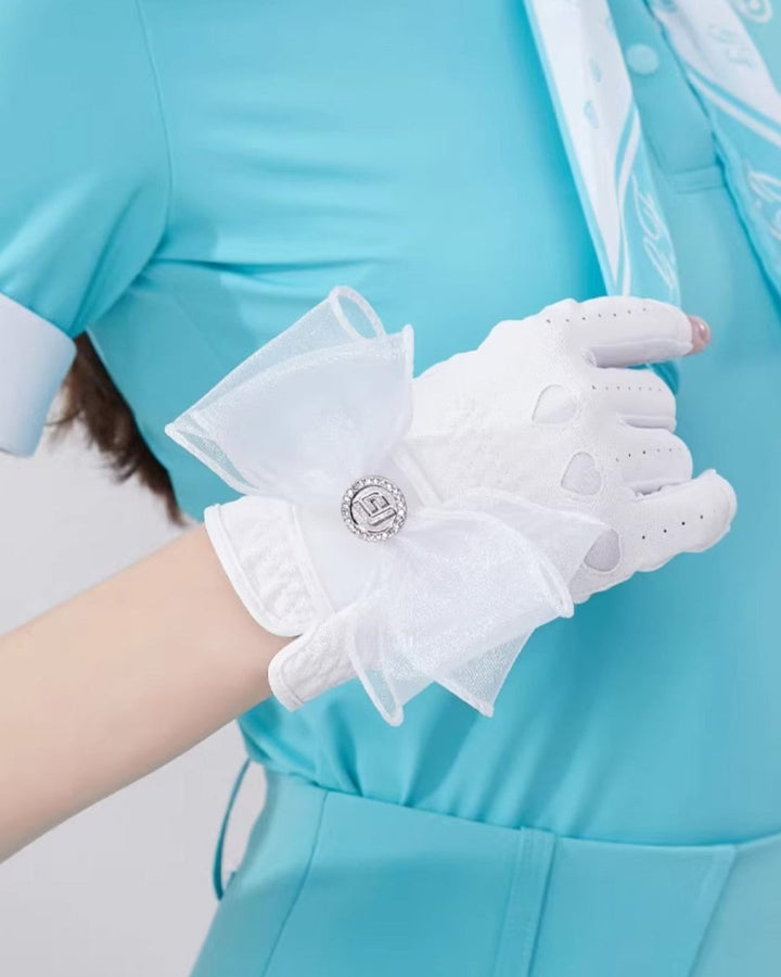 レースリボンデザイン ゴルフグローブ　CH1039 - Chamule