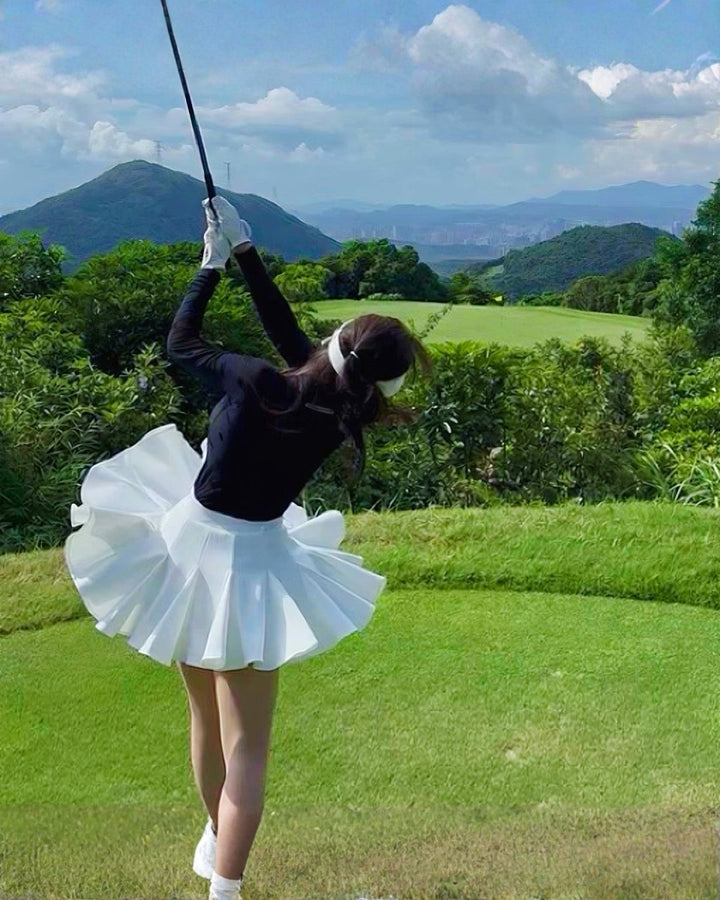 フレアプリーツミニスカート　CH1050 - Chamule