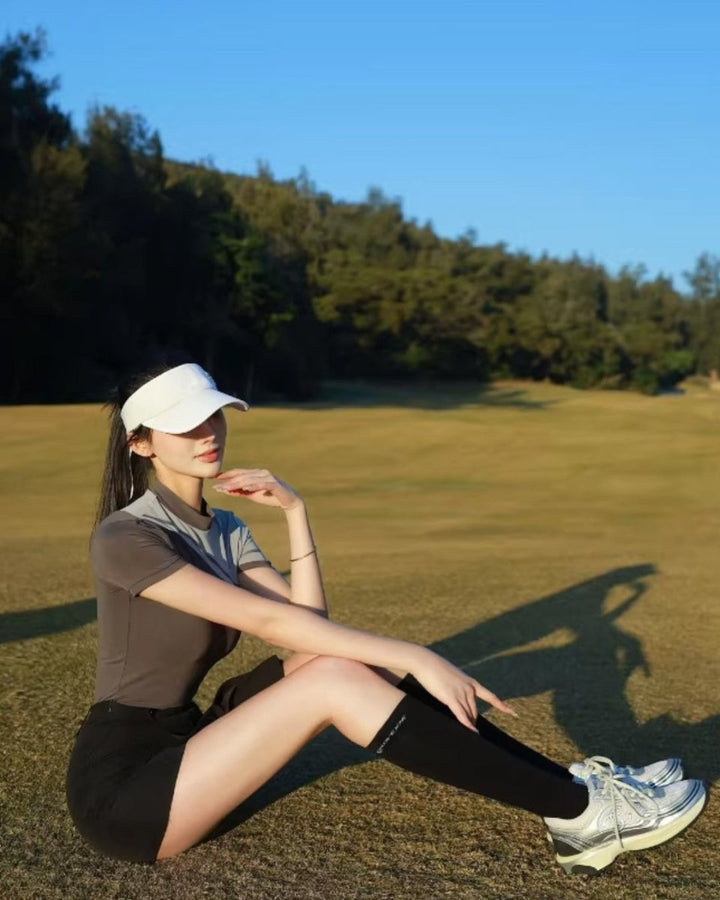 バイカラートップス＆プリーツスカート ゴルフセットアップ【セットアップ可】CH1054 - Chamule