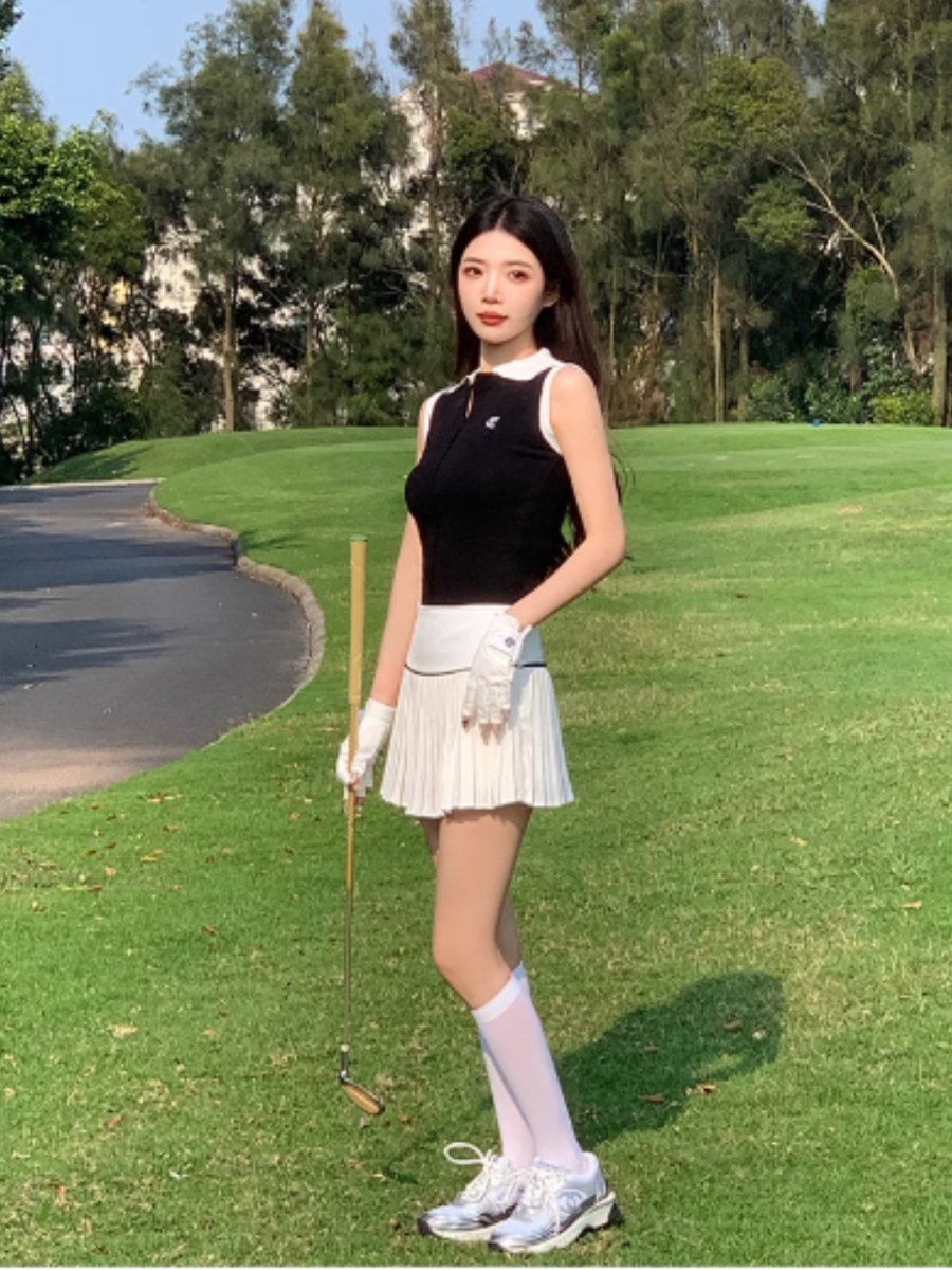 値引き不可新品PGG ゴルフ スカート、ノースリーブポロ売り 値引き