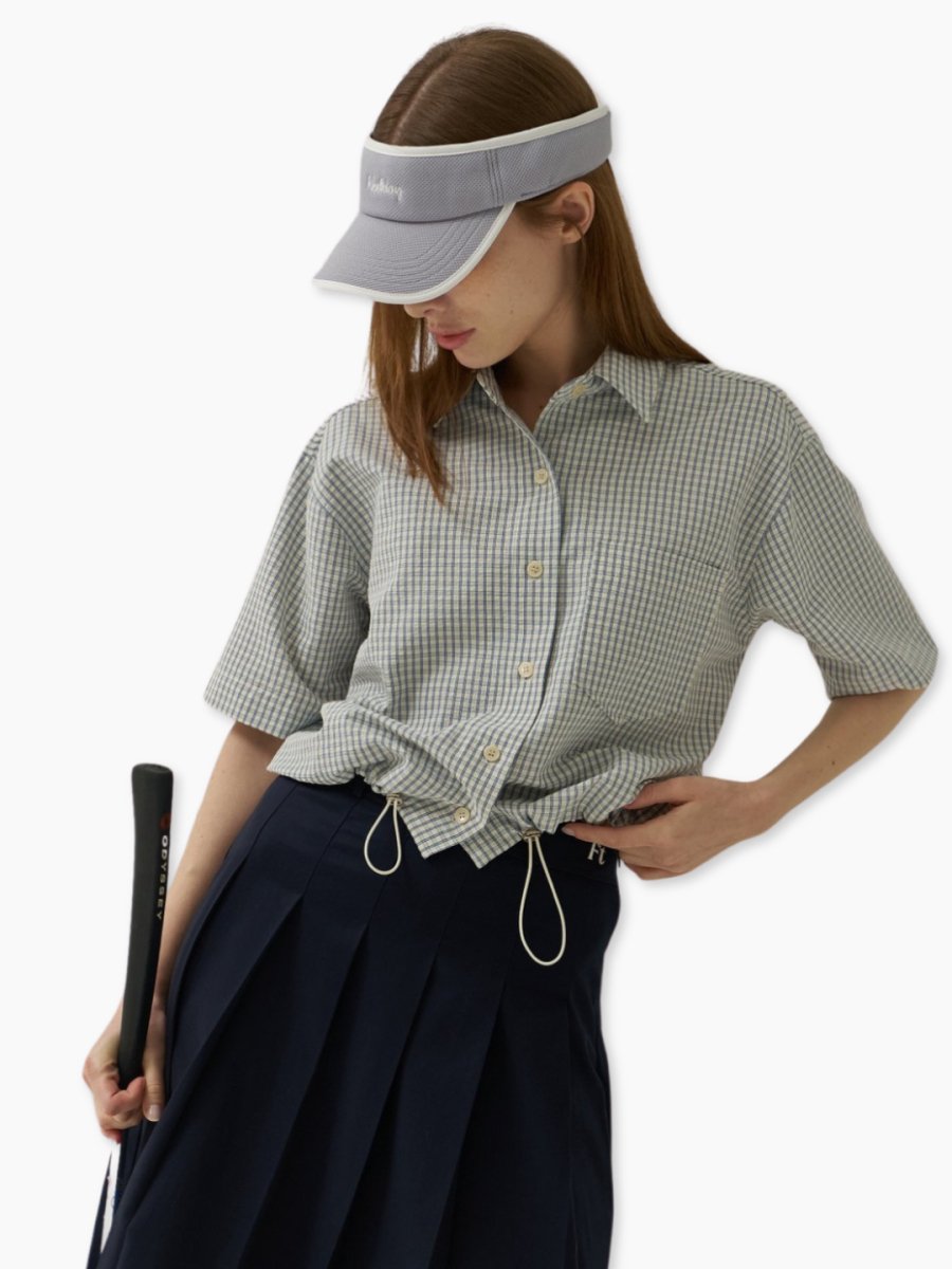 Short sleeve string shirt jacket CH656