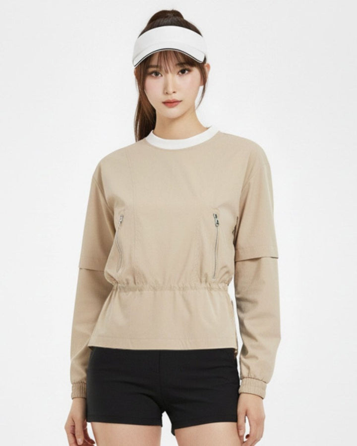 バックジップデザインジャケット 長袖　CH774 - Chamule