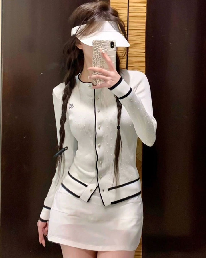 パールボタンカーディガン 長袖　CH777 - Chamule