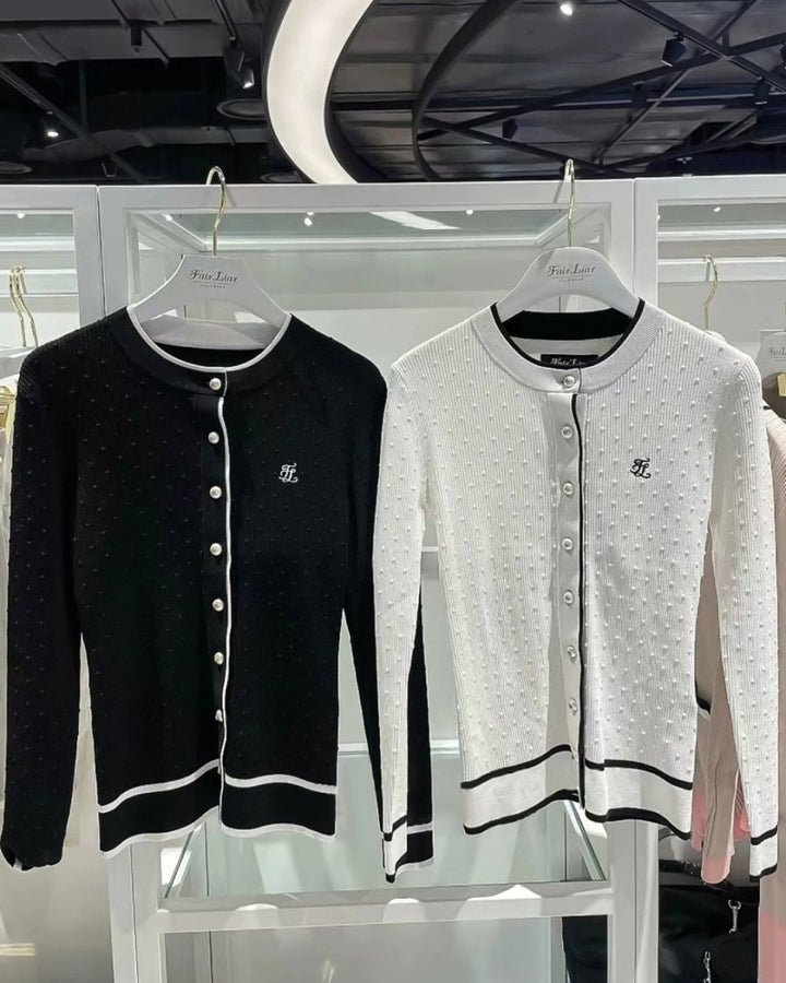 パールボタンカーディガン 長袖　CH777 - Chamule