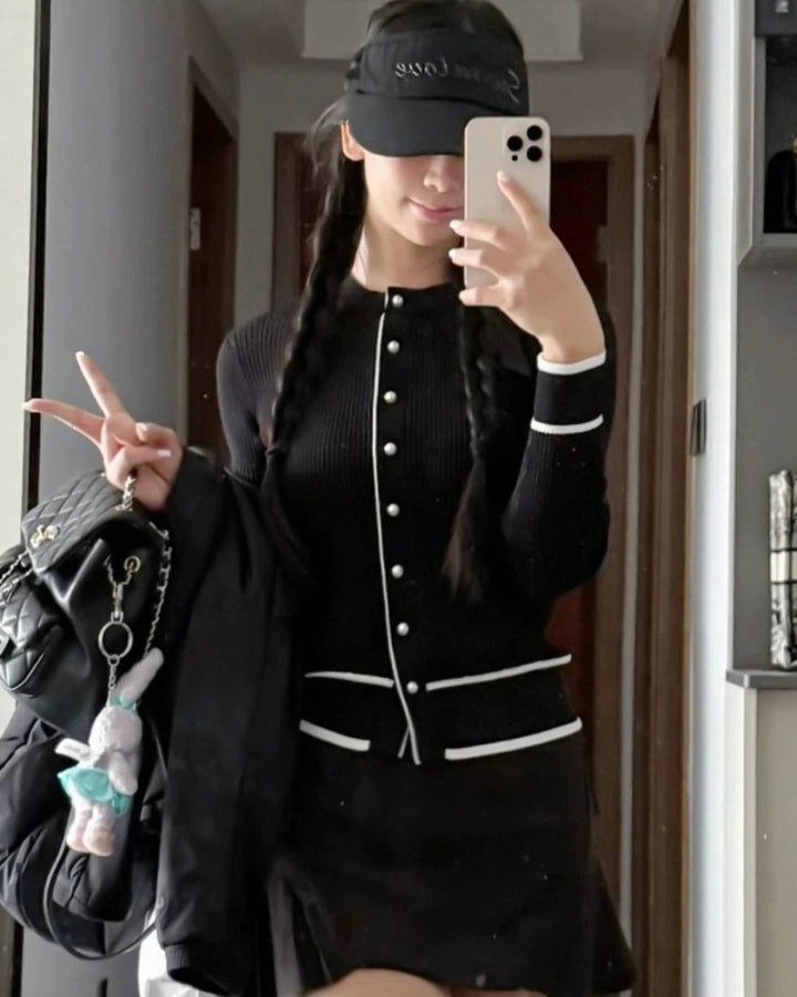 パールボタンカーディガン 長袖　CH777 - Chamule