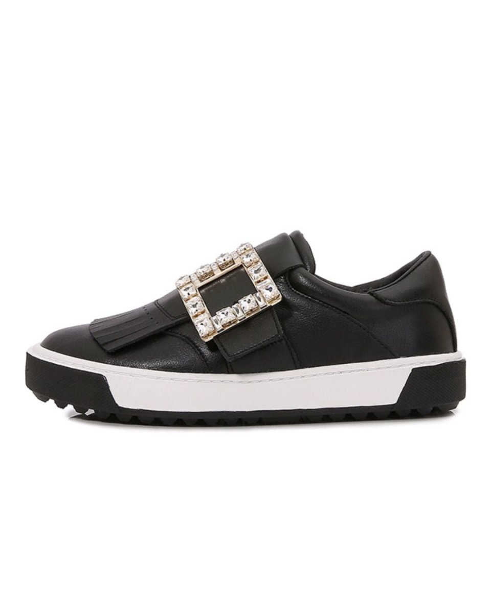 ビジュー付きバックル フリンジゴルフシューズ　CH779 - Chamule