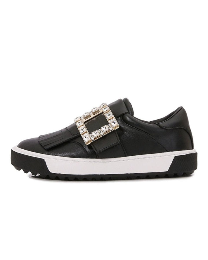 ビジュー付きバックル フリンジゴルフシューズ　CH779 - Chamule