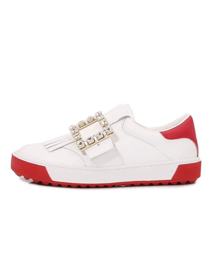 ビジュー付きバックル フリンジゴルフシューズ　CH779 - Chamule