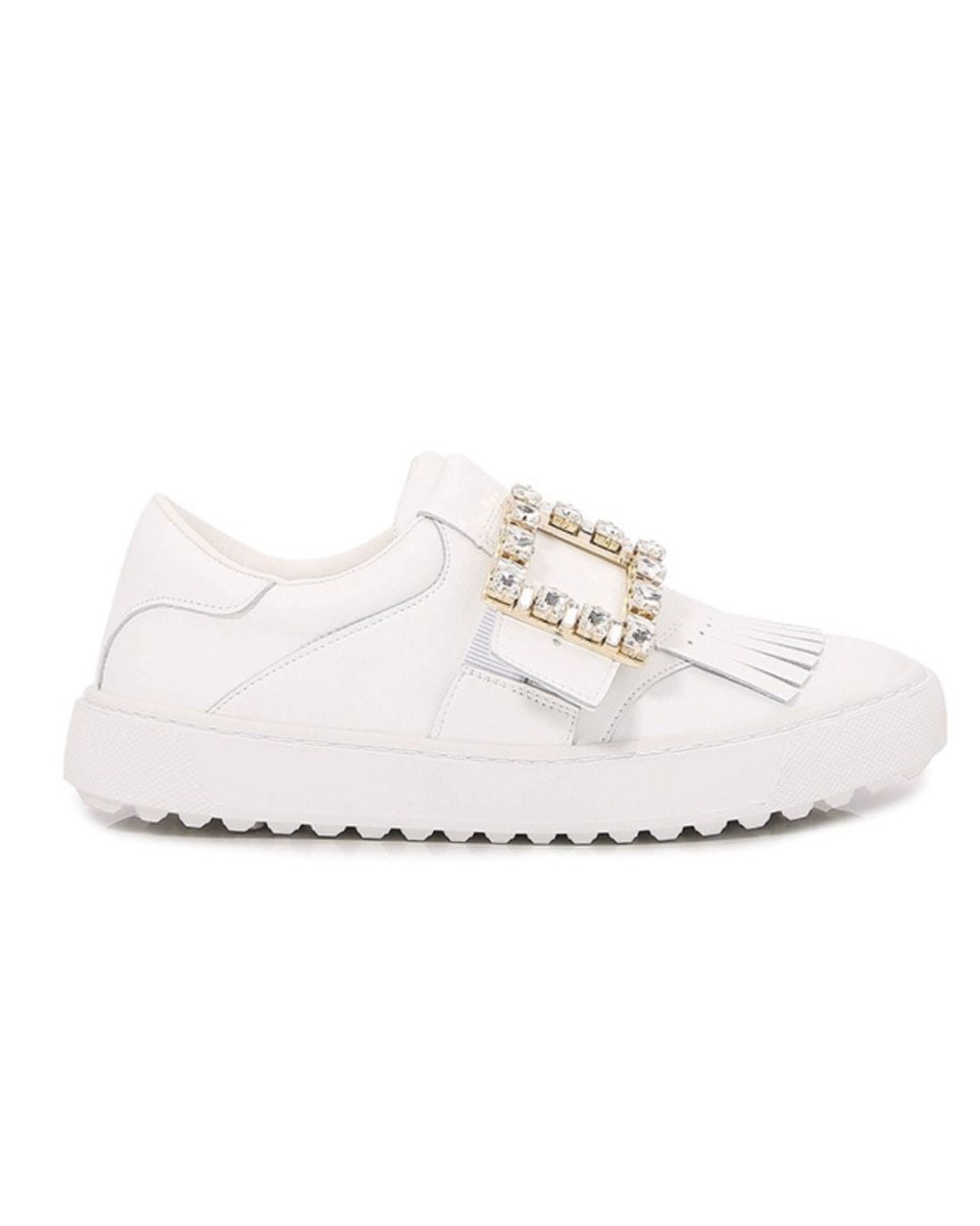 ビジュー付きバックル フリンジゴルフシューズ　CH779 - Chamule