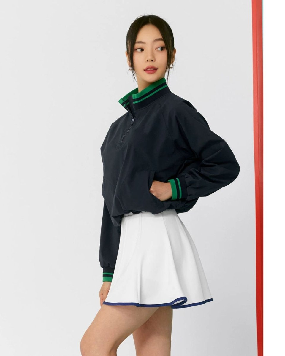 スタンドカラートップス+フレアスカート セットアップ　　CH785 - Chamule