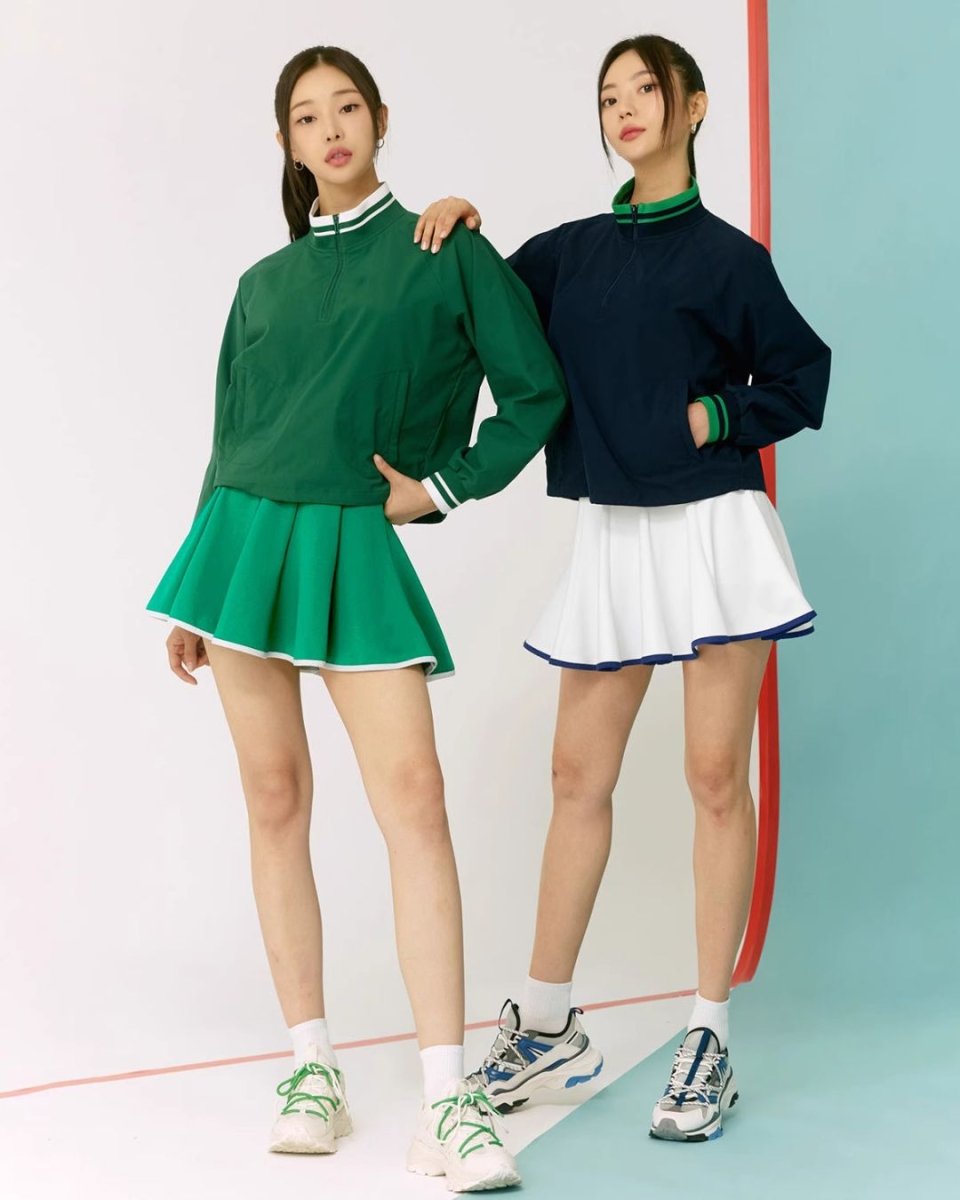 スタンドカラートップス+フレアスカート セットアップ　　CH785 - Chamule