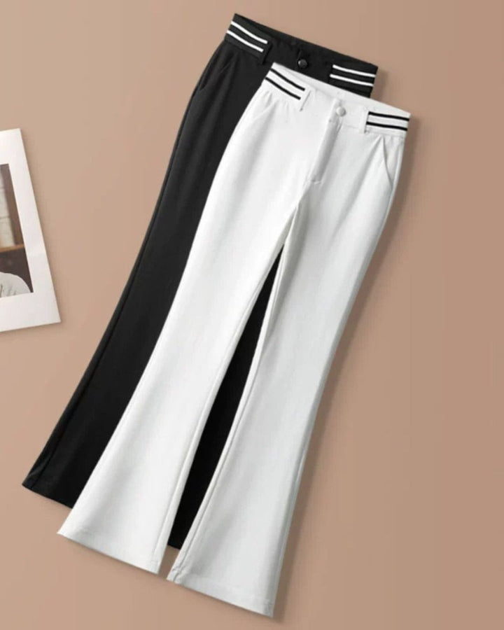 美脚フレアパンツ　ウエストライン　CH793 - Chamule