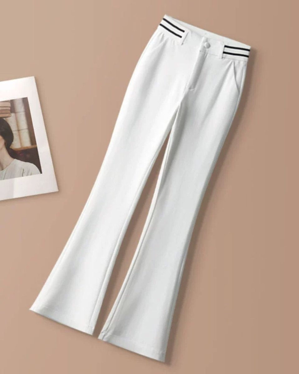 美脚フレアパンツ　ウエストライン　CH793 - Chamule