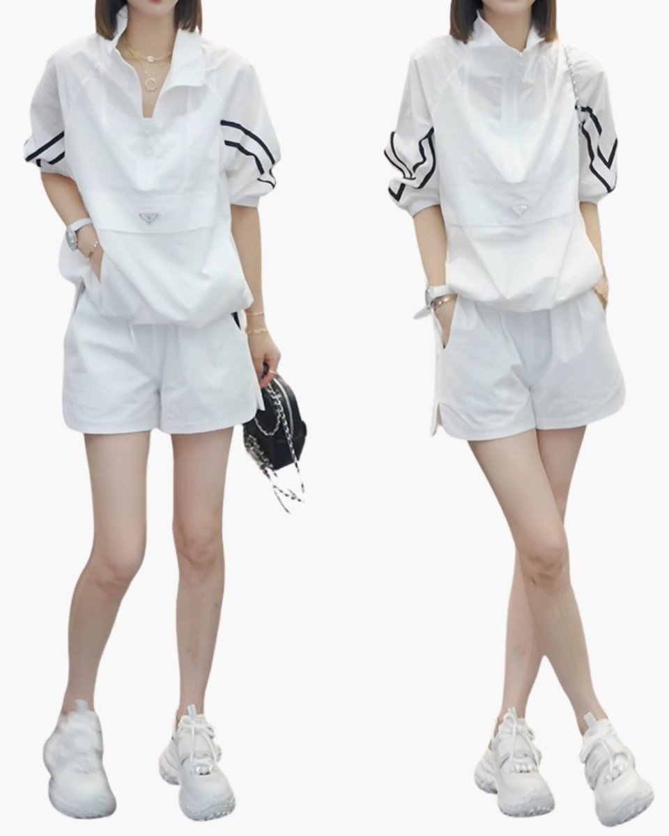 ハーフジップアウター ショーパン セットアップ　CH795 - Chamule