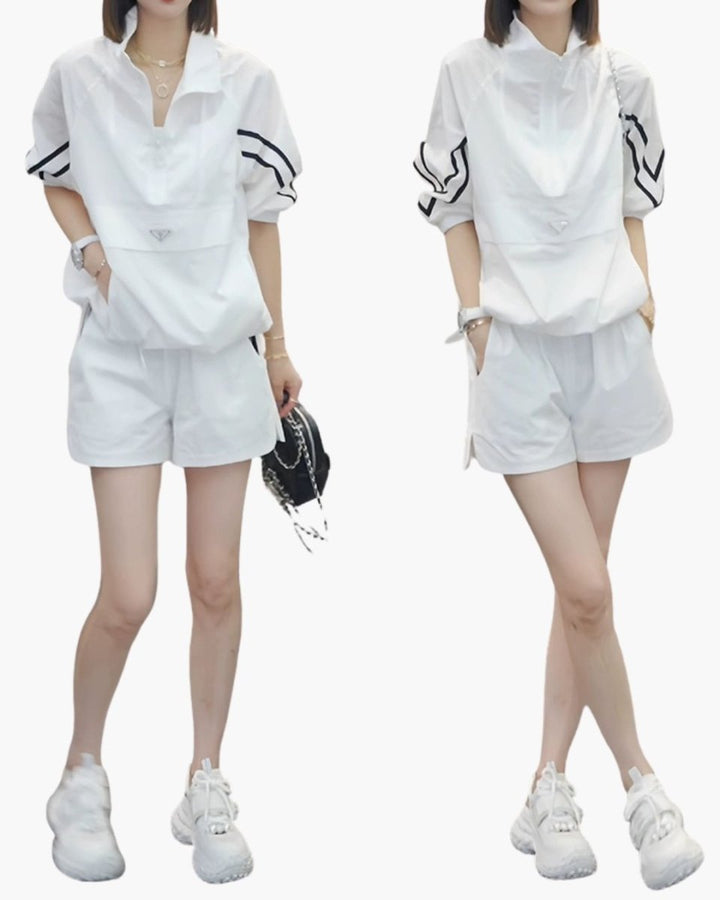 ハーフジップアウター ショーパン セットアップ　CH795 - Chamule