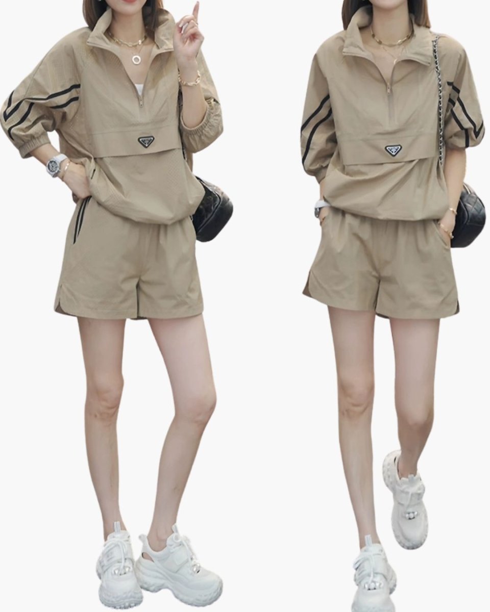 ハーフジップアウター ショーパン セットアップ　CH795 - Chamule