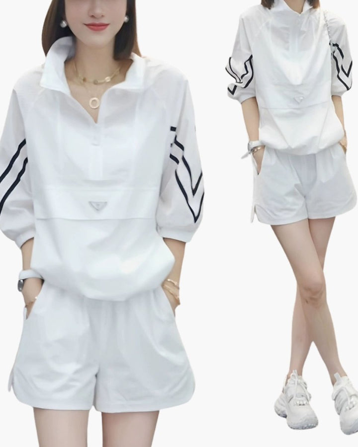 ハーフジップアウター ショーパン セットアップ　CH795 - Chamule