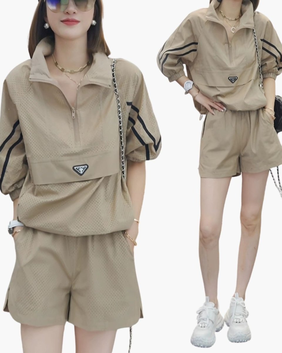 ハーフジップアウター ショーパン セットアップ　CH795 - Chamule