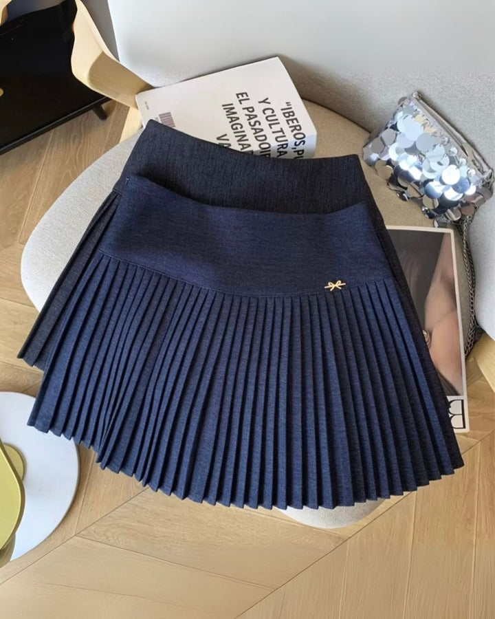 レディース ゴルフ プリーツスカート インナーパンツ付き リボンモチーフ　CH798 - Chamule