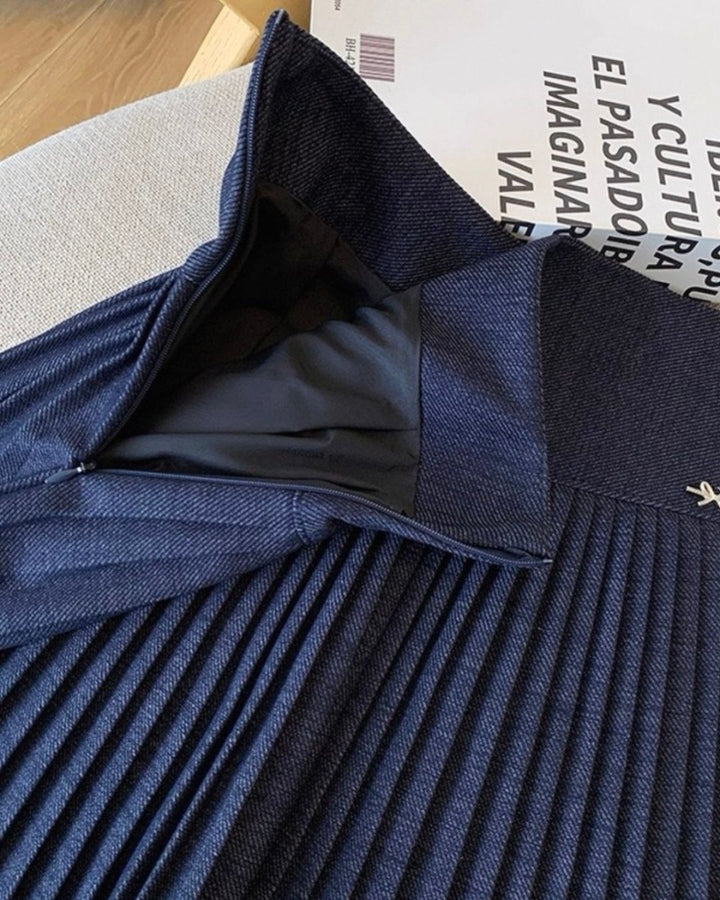 レディース ゴルフ プリーツスカート インナーパンツ付き リボンモチーフ　CH798 - Chamule