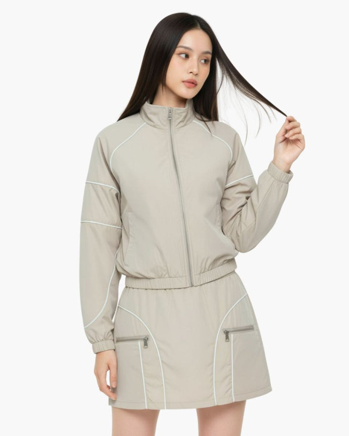 レディース ゴルフウェア セットアップ 軽量ブルゾン ポケットデザインスカート　CH799 - Chamule