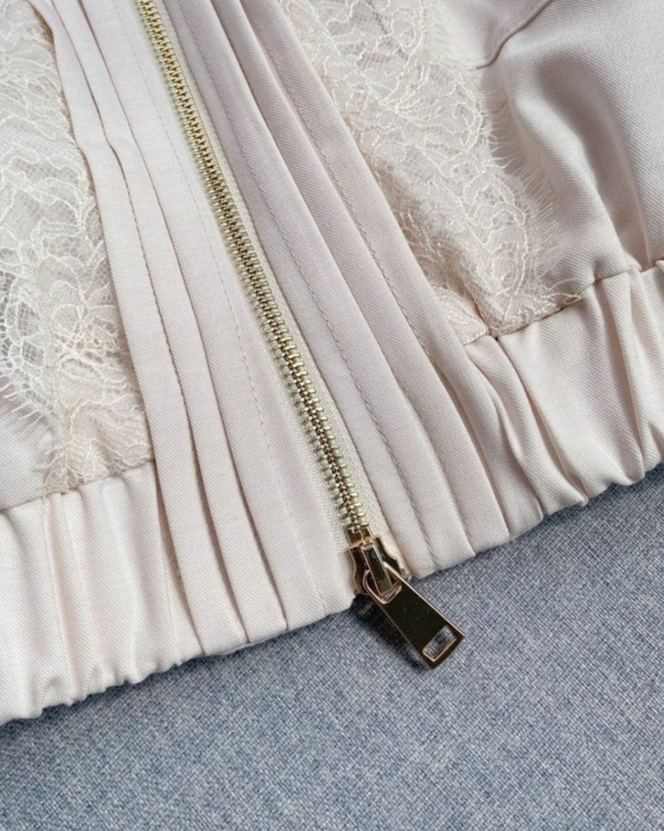 レースデザイン ブルゾン＋スカート　セットアップ可　CH814 - Chamule