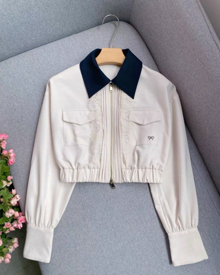 レースデザイン ブルゾン＋スカート　セットアップ可　CH814 - Chamule