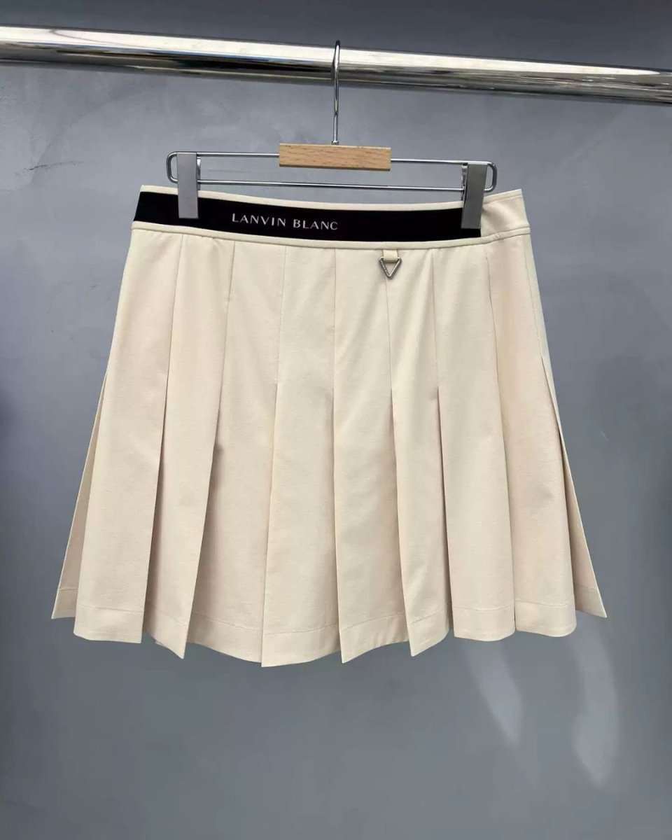 ゴルフウェア レディース ベルト付き プリーツスカート ショート丈 シンプル 上品デザイン CH817 - Chamule