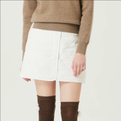 ゴルフウェア　スカート レディース キルティングデザイン 秋冬 裏起毛　CH822 - Chamule