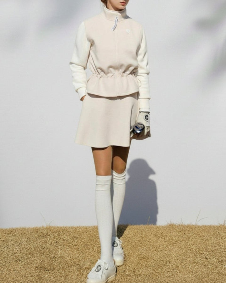 ウエストドローストリングジップゴルフベスト　CH843 - Chamule