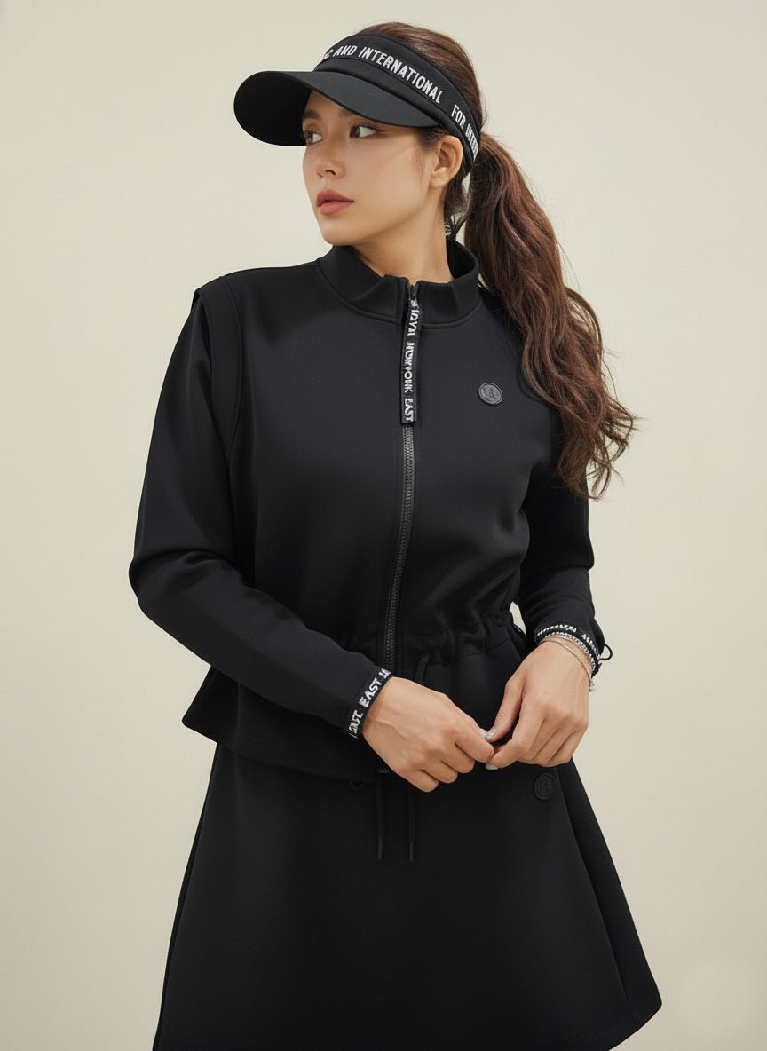 ウエストドローストリングジップゴルフベスト　CH843 - Chamule