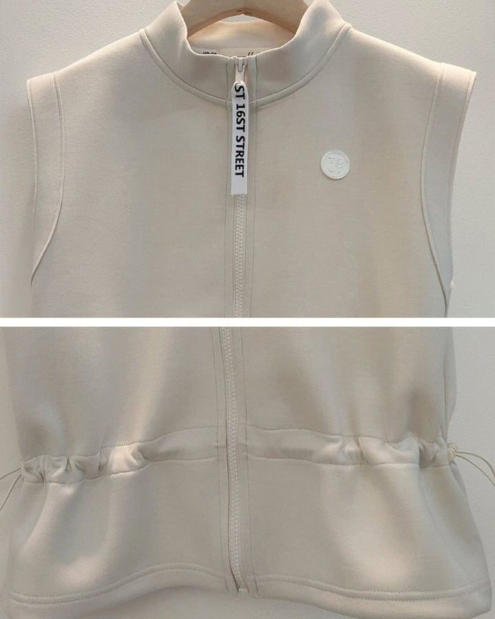 ウエストドローストリングジップゴルフベスト　CH843 - Chamule