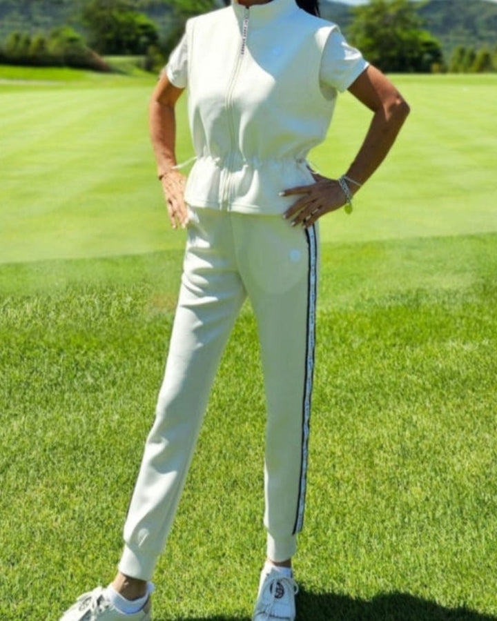 ウエストドローストリングジップゴルフベスト　CH843 - Chamule