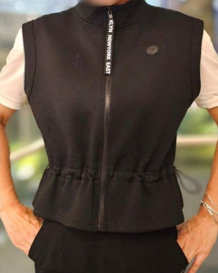 ウエストドローストリングジップゴルフベスト　CH843 - Chamule