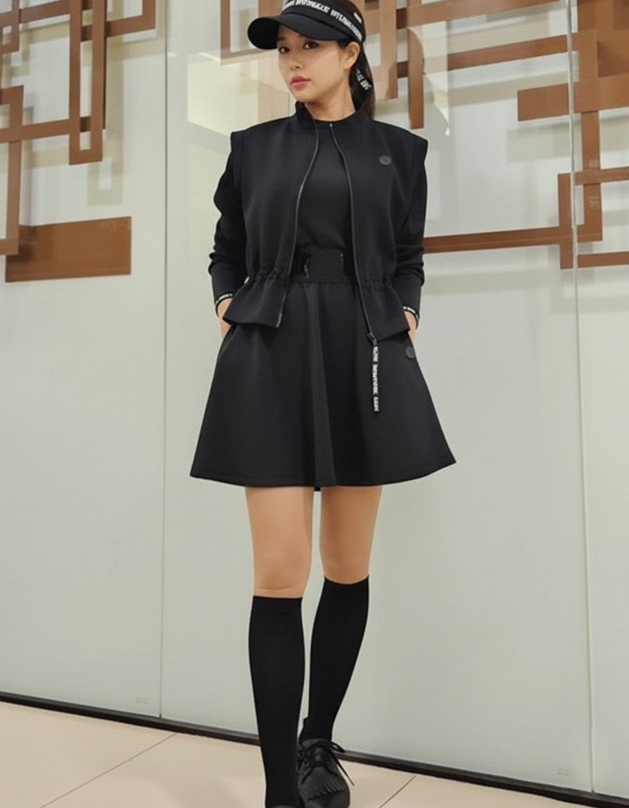 ウエストドローストリングジップゴルフベスト　CH843 - Chamule