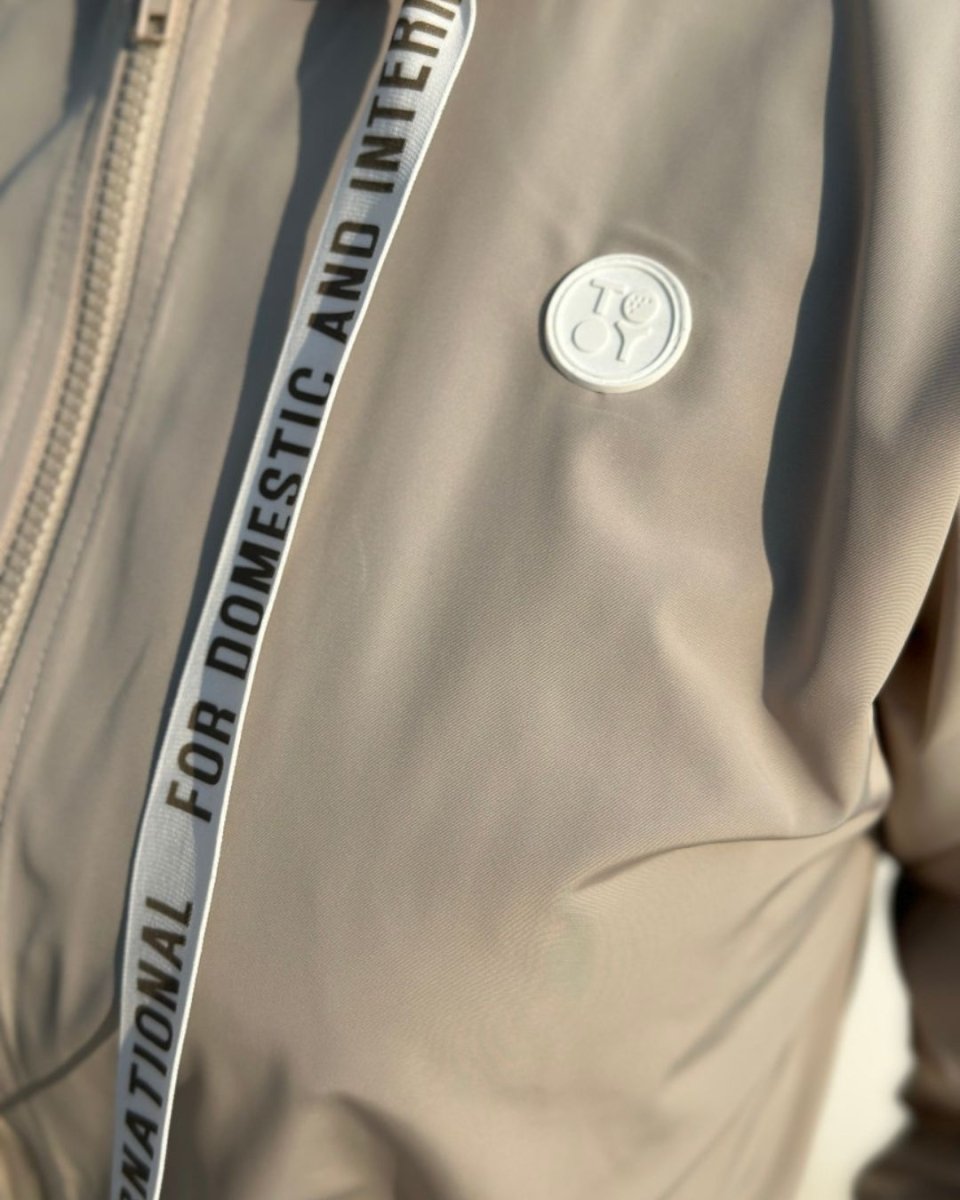 レタリングドローストリングウインドブレーカーゴルフジャケット　CH844 - Chamule