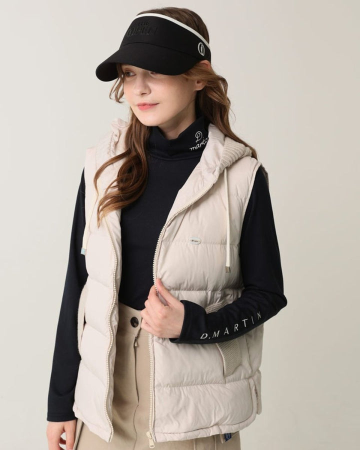 ニットフード付きダウンベスト　CH845 - Chamule